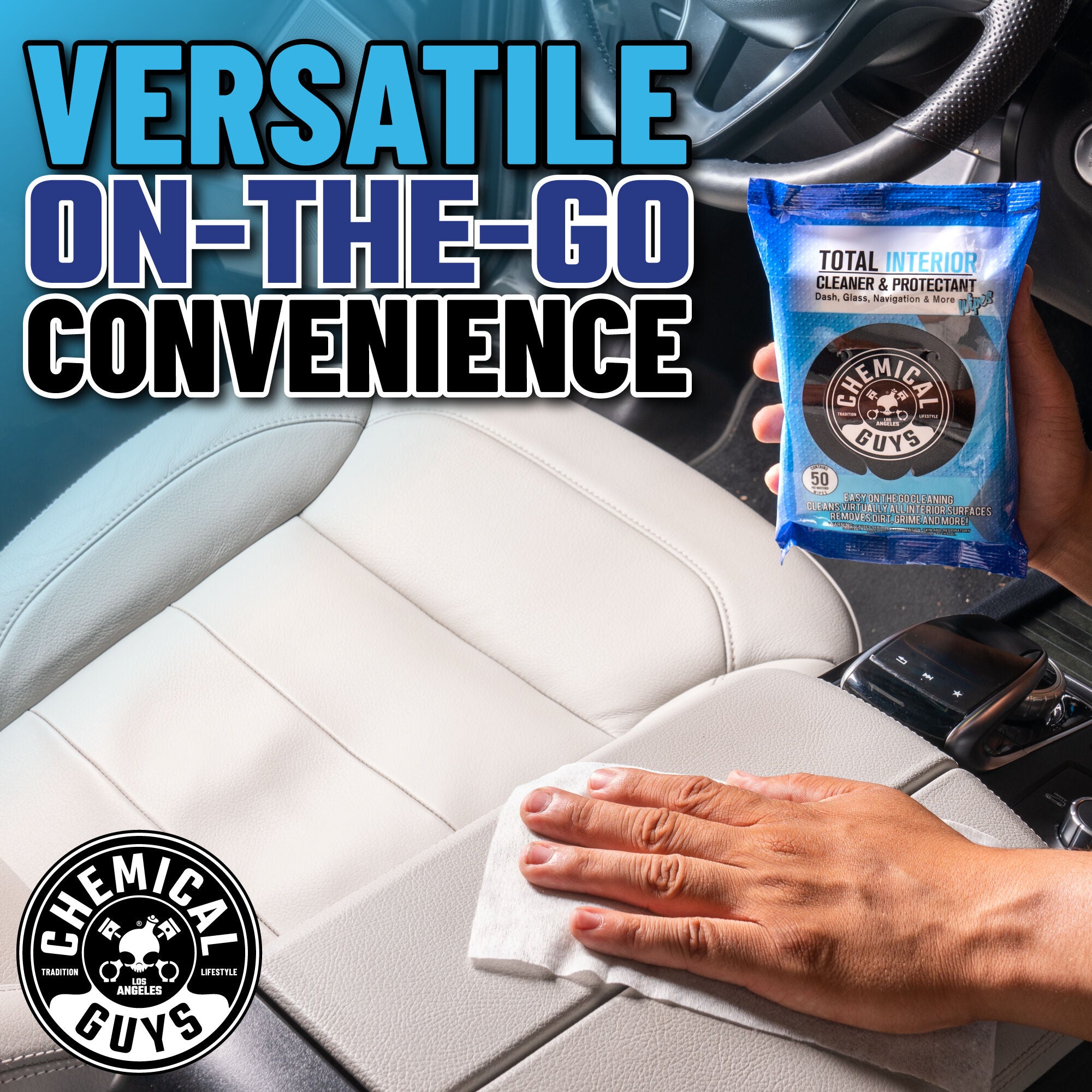 Total Interior Cleaner & Protectant Car Cleaning Wipes - Image 2