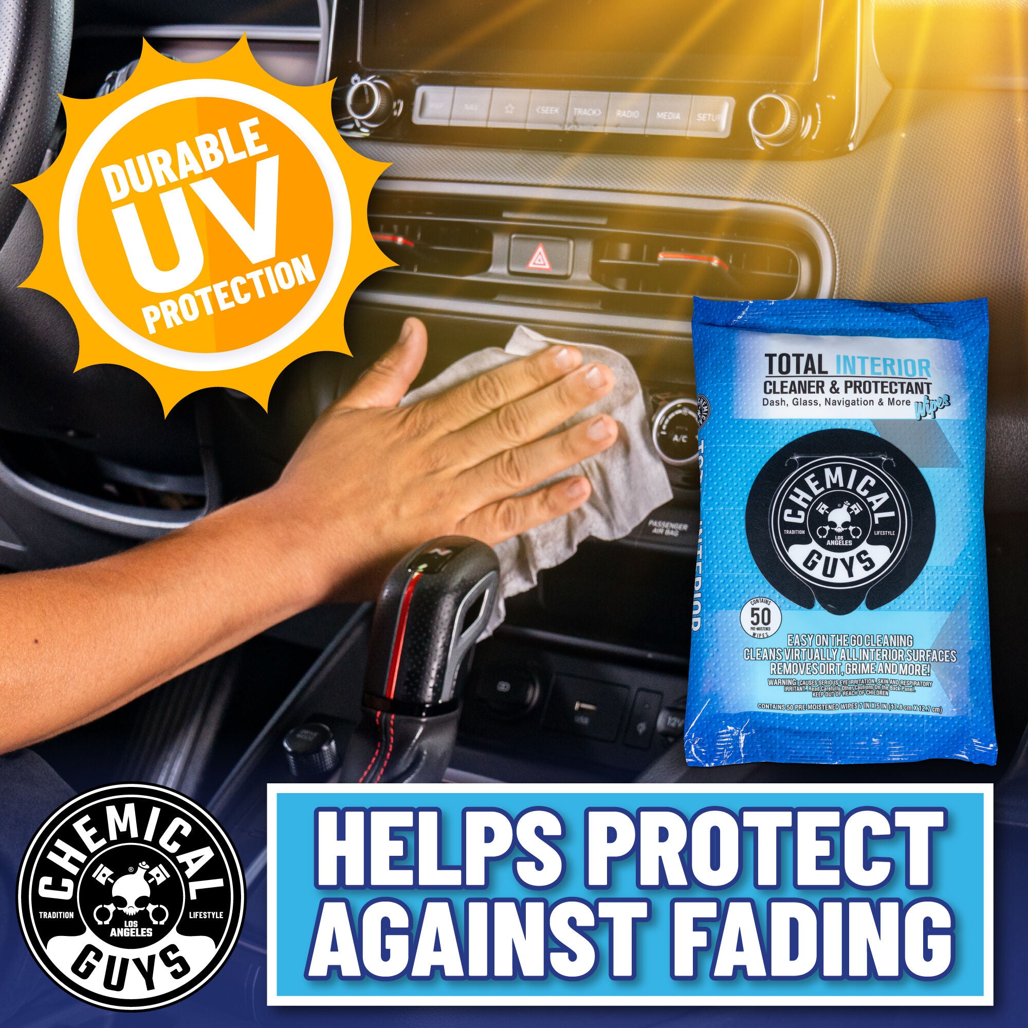 Total Interior Cleaner & Protectant Car Cleaning Wipes - Image 9
