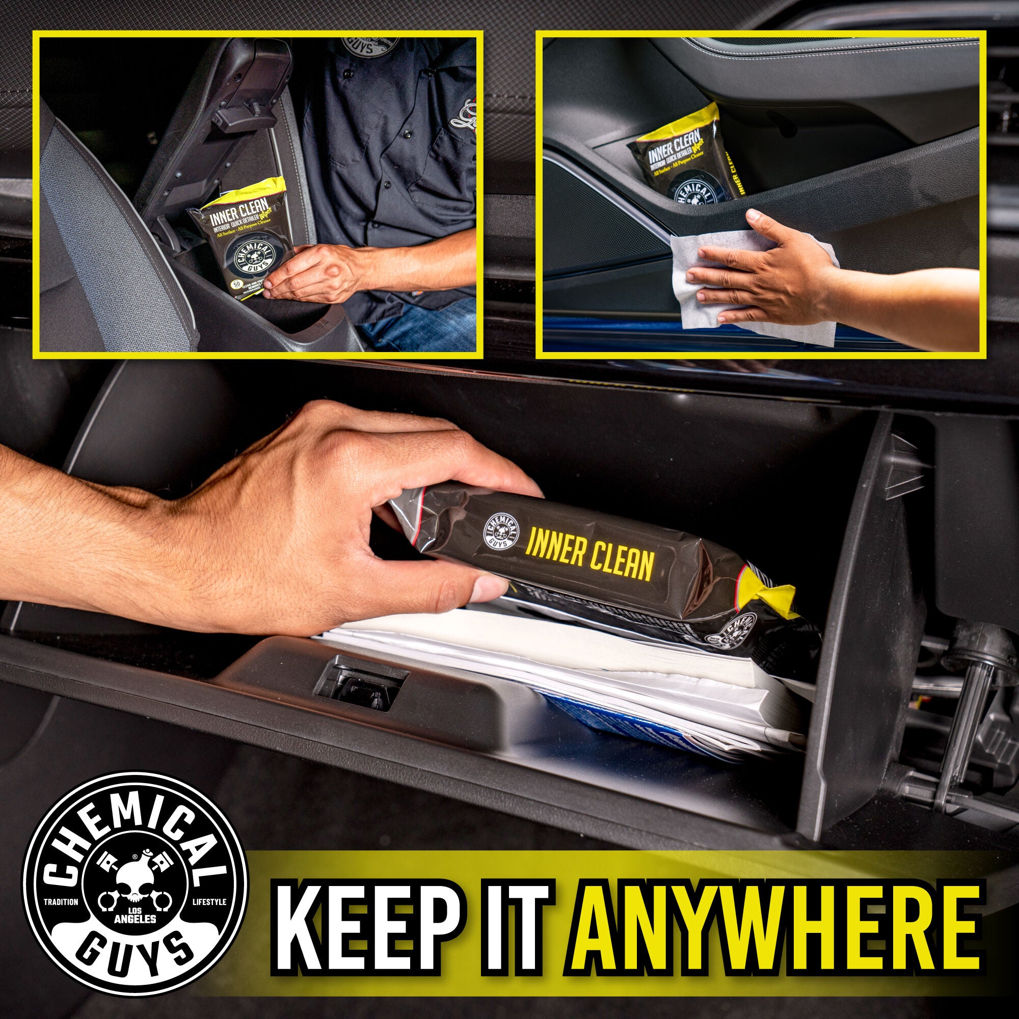 Inner Clean Interior Quick Detailer & Protectant Car Wipes - Image 3