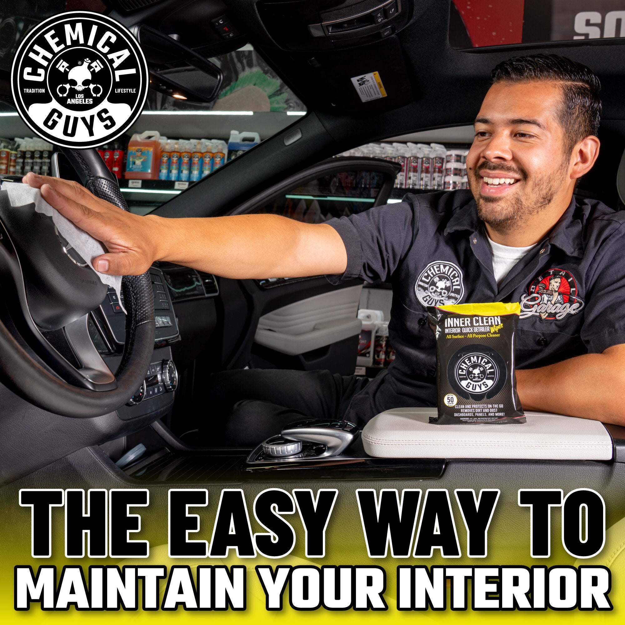 Inner Clean Interior Quick Detailer & Protectant Car Wipes - Image 4
