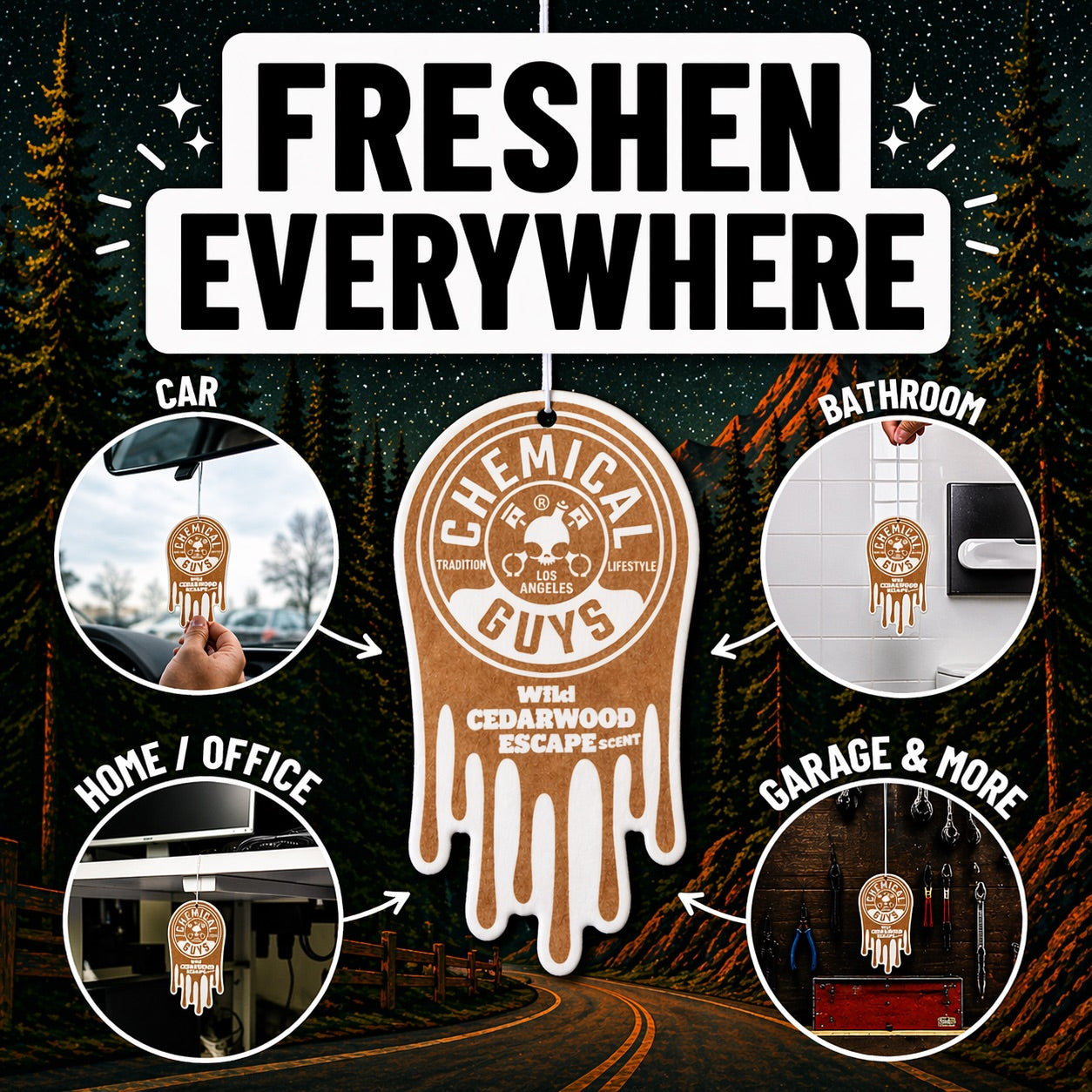 Wild Cedarwood Escape Hanging Air Freshener - Image 3